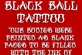 Black Ball Tattoo Personal Use Font