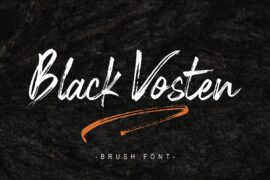 Black Vosten Personal Use Font