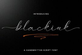 Blackink Signature Font