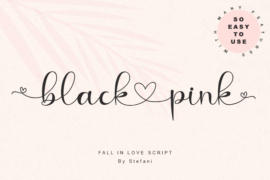 blacklovepink – personal use Font