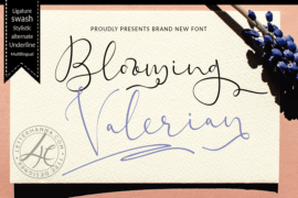 Blooming Valerian Free Font