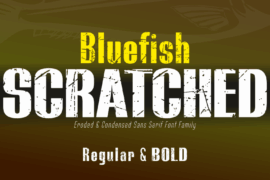 BLUEFISH SCRATCHED Demo Font Family