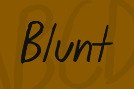 Blunt Font