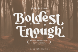 Boldest Enough Font