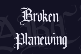 Broken Planewing Font