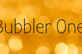 Bubbler One Font