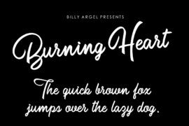 Burning Heart Personal Use Font