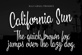 California Sun Personal Use Font