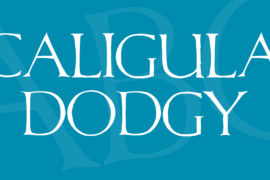 Caligula Dodgy Font