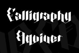 Calligraphy Aquiver Font