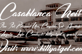 Casablanca Noir Personal Use Font