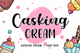 Casking Cream Font Family