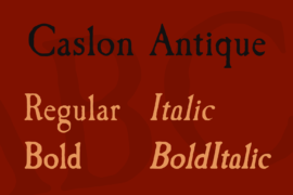 Caslon Antique Font Family