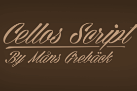 Cellos Script Personal Use Only Font