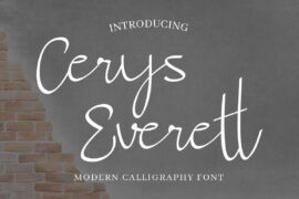 Cerys Everett Demo Font