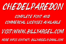 CHEDELPAREDON PERSONAL USE Font