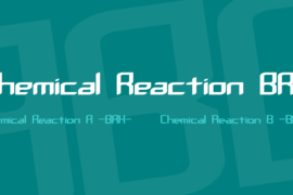 Chemical Reaction BRK Font Family