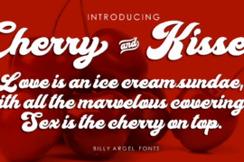 Cherry and Kisses Personal Use Font