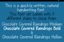Chocolate Covered Raindrops Font Family