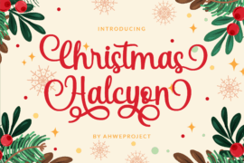 Christmas Halcyon Personal Use Font Family