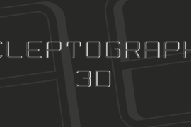 Cleptograph 3D Font