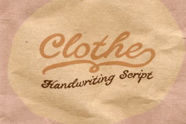 Clothe PERSONAL USE ONLY Font