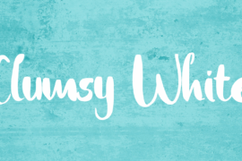 Clumsy White Font
