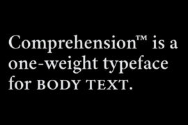 Comprehension Font Family