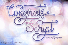 Congrats Script Font