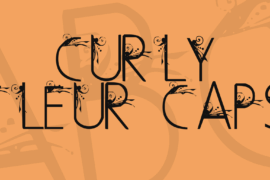 Curly Fleur Caps Font