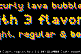 curly lava bubble Font Family