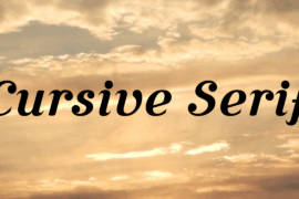 Cursive Serif Font Family