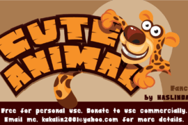 CUTE ANIMAL Font