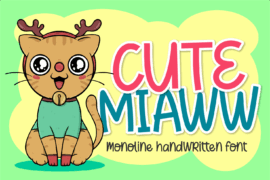 CUTE MIAWW Font