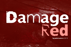 Damage Red Font