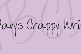 Davys Crappy Writ Font