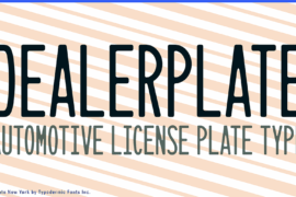 Dealerplate Font