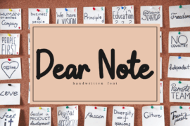 Dear_note Font