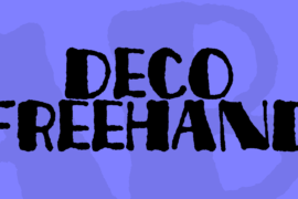Deco Freehand Font