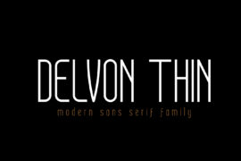 Delvon Thin Font