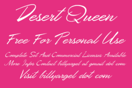Desert Queen Personal Use Font