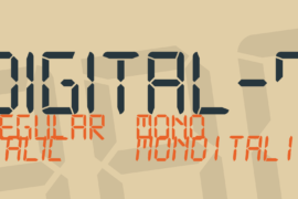 Digital-7 Font Family