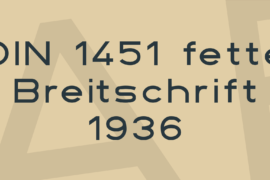 DIN 1451 fette Breitschrift 1936 Font