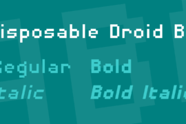 Disposable Droid BB Font Family
