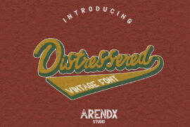 distressered regular Font