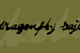 DRAGONFLY saji Font