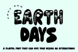 Earth Days – personal use Font