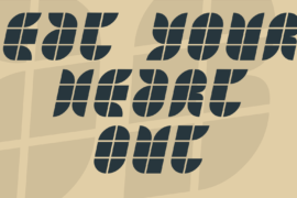 Eat your heart out Font