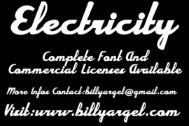 Electricity Personal Use Font