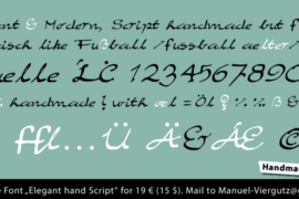 Elegant hand Script Font